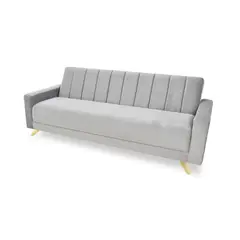 HOGAR VENECIA - Sofá Cama Reclinable Dominic 80X206X90 Plata
