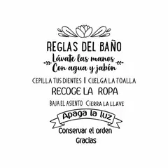 ADAZIO - Vinilo Reglas Del Baño S 65X75Cm
