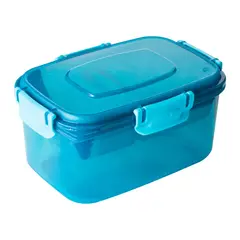 POLIMES - To Go Rectangular Clip N Lock No.0 1.5Lt Azul