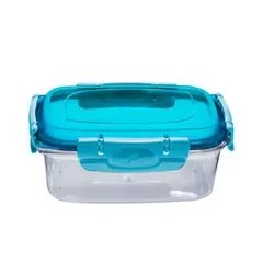 POLIMES - Recipiente Rectangular Transparency No.1 0.5Lt Az