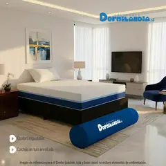 DORMILANDIA - Colchon Multisleep Enrollado Sencillo + Base Entera + Almohada 25X190X100