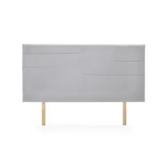 HOGAR VENECIA - Cabecero Versalles Queen Tela Plata 105X160