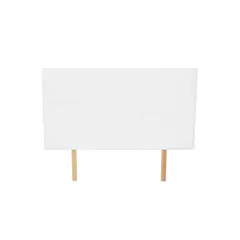 HOGAR VENECIA - Cabecero Versalles Doble Cuero Blanco 105X140