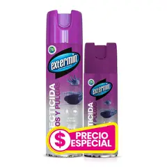 EXTERMIN - Insecticida Aerosol Ácaros Y Pulgas Extermín 400ml + 250 Ml