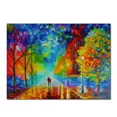 PINTALA CUADROS - Kit de Pintura: Cuadro para Pintar por Números 40x50 Camino Azul