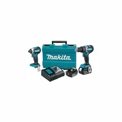 MAKITA - Kit Taladro 1/2 Pulg + Atornillador inalámbrico 18 V