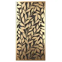 DE CASA - Cuadro Hojas Calado Dorado 60x30