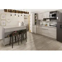 CORONA - Cocina Integral Provenza 1.80 Metros Incluye Mesón Beige Claro Poceta Derecha Con 4 Fogones A Gas