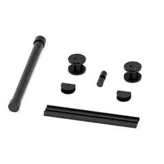 AMBIENTES Y SOLUCIONES - División De Baño 80 A 90cmx180cm Premium Barra Negra 8mm