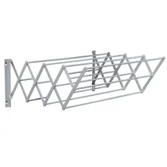 KLEINE WOLKE - Tendedero Pared Extensible 80cm 11 Tubos Aluminio Crudo