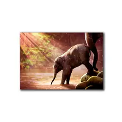 HOGAR VENECIA - Cuadro Elefante Pequeño M 45X70 Cm