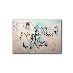 HOGAR VENECIA - Cuadro Leopardo Caras M 45X70 Cm