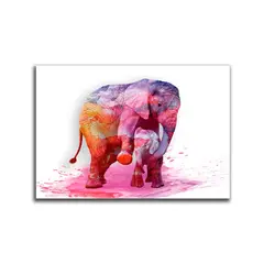HOGAR VENECIA - Cuadro Elefante Rosa Xl 115X78 Cm