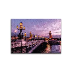 HOGAR VENECIA - Cuadro Puente Noche Xl 115X78 Cm