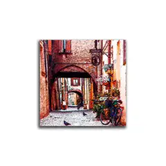 HOGAR VENECIA - Cuadro Calle Empedrada L 60X60 Cm