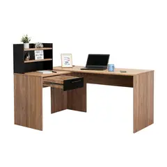 RTA DESIGN - Escritorio En L Bilbao 113.1X150X121.8 Miel-Wengue