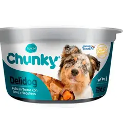 CHUNKY - Comida Húmeda Para Perro Pote Pollo Arroz Y Vegetales 156g