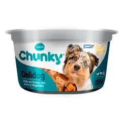 CHUNKY - Alimento Húmedo Para Perro Pote Pollo Arroz Y Vegetales 156g