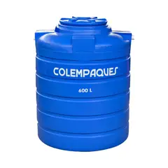 COLEMPAQUES - Tanque Agua Cilíndrico 600Lt Tricapa Tapa Giro Azul