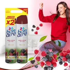 BONAIRE - Ambientador Aerosol 400ml x2 Frutos Rojos