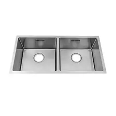 CHALLENGER - Lavaplatos De Submontar Doble 86x42 Cm Inox-Lv3786-
