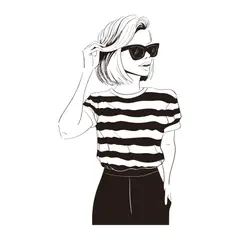 ADAZIO - Vinilo Decorativo Fashion Girl 70X120Cm