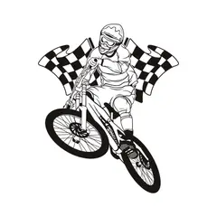 ADAZIO - Vinilo Decorativo De Ciclismo Bmx M 82X98Cm