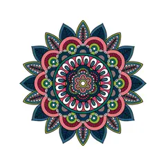 ADAZIO - Vinilo De Mandala Multicolores M 100X100Cm