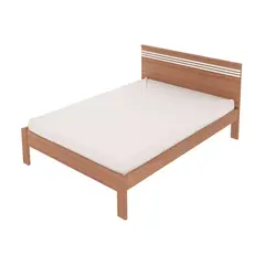 MUEBLES 2020 - Cama Doble Kaia 93X148.6X195 Almendra/Blanco