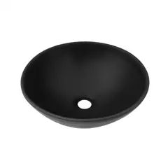 CCOL - Lavamanos Sobreponer Redondo Negro Mate Catleya