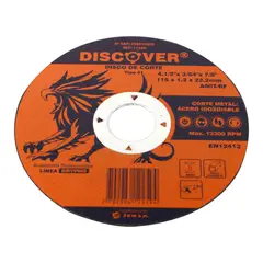 DISCOVER - Disco Corte Metal 4.1/2" X 0,045" X 7/8" T1