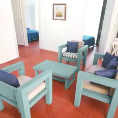 GENERICO - Juego de Terraza Sala Exterior Madera Pino Sin Cojines Turquesa 4 Piezas