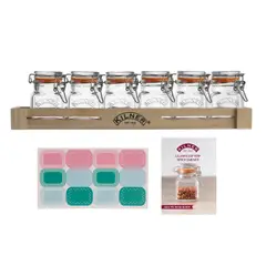 KILNER - Especieros 70ml Por 6 Con Caja De Madera