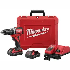 MILWAUKEE - Kit Taladro Percutor Inalámbrico 1/2 Pulgadas 18 V