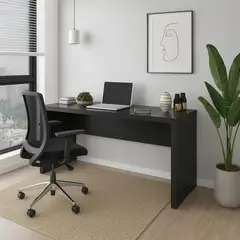 MUEBLES 2020 - Escritorio Lima Negro 163x60x74.5 cm en MDP