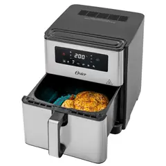 OSTER - Freidora de Aire 9 Lts Digital Diamond Forc Plateado/Negro