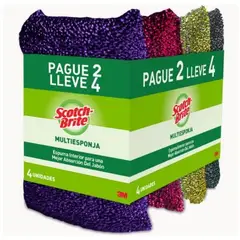 SCOTCH-BRITE - Multiesponja Scotch Brite Pague 2 Lleve 4 Unidades