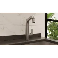 CORONA - Grifería Lavaplatos Monocontrol Cascade Titanio