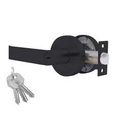 DURALOCK - Chapa Manija CircularPara Entrada Principal Negra