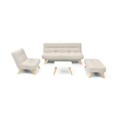 HOGAR VENECIA - Sala Porto Tela Trigo + Mesa Centro Nova
