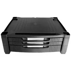 MYVO - Base Para PC 3 Cajones 3 Alturas Negro
