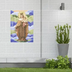 CORONA - Mural Virgen Del Carmen 3 Piezas Cu 30x64 L