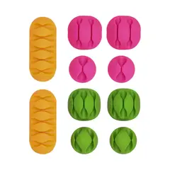 FIXSER - Kit Organizadores Adhesivos Para Cables X10 Color