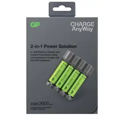 GP - Cargador Y Power Bank X411 4 Aa Nimh 2700