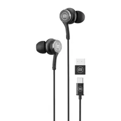 MAXELL - Audífono Tipo-C C/Adaptador USB In Ear Negro