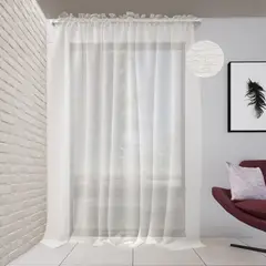 JUST HOME COLLECTION - Cortina Velo Visillo Plus Blanco 300 x 250 cm