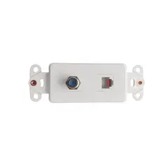 LEVITON - Toma Televisión + Teléfono Blanco 41658-W Decora
