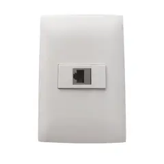 LEVITON - Toma Teléfono Sencillo Blanco Rj1Pl-Bla Línea Cien