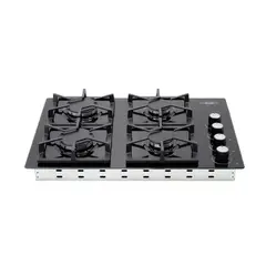 HACEB - Estufa Empotrable Gas Natural 60x43 cm Cristal Negro C60-43F4PCR/INXGN