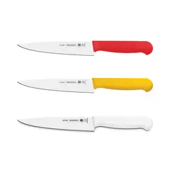 TRAMONTINA - Set de Cuchillos x3 Unidades Acero Mango Color Profesional